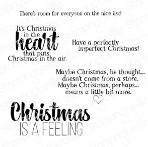 CHRISTMAS SENTIMENT SET rubber stamps